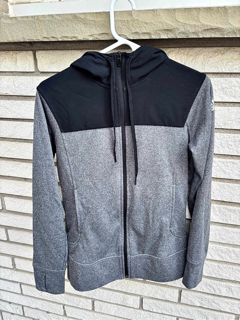 adidas Climawarm Full Zip Hoodie Grey Black S | Womens Athletic Jacket - Picture 2 of 12